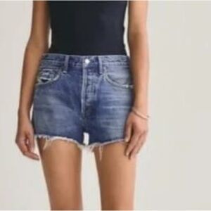 Agolde Distressed Blue Jean Shorts
